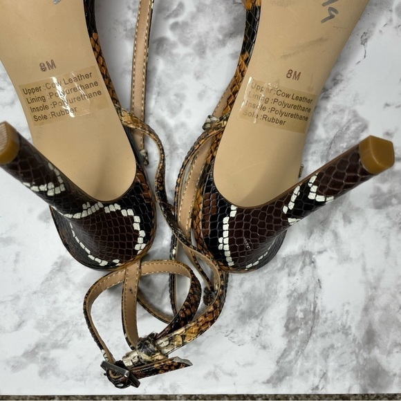 Gibson Latimer Snake Print Strappy Heels - Picture 10 of 13